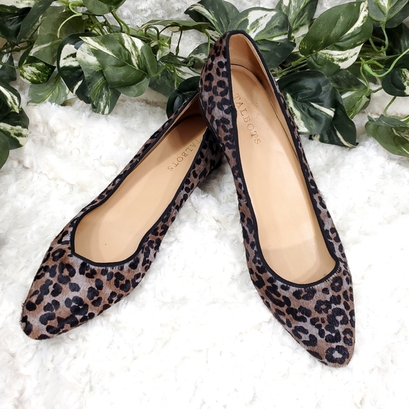 Talbots Shoes - Talbots Calf Hair Ballet Flats Loafers Leopard Leather